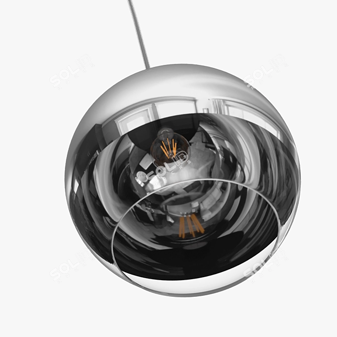 Nowodvorski Globe M 4953: Modern Chrome and Glass Pendant Light 3D model image 4