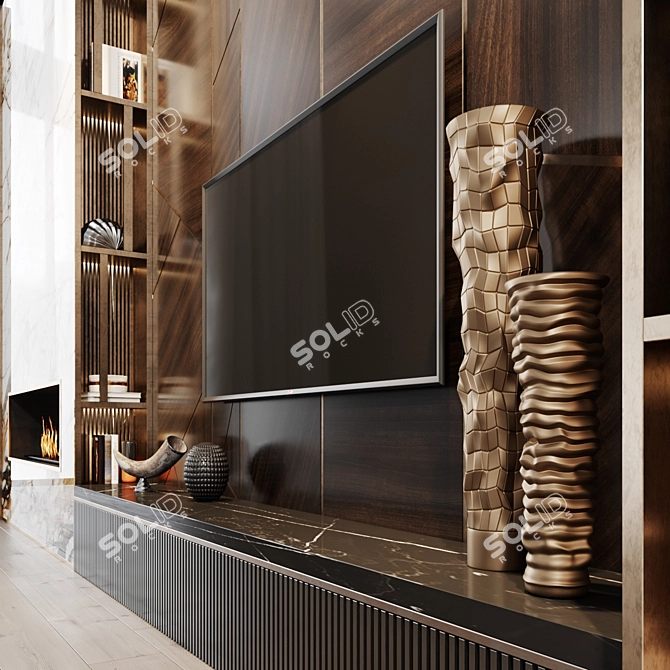 Product Title: Sleek TV Set 120 3D model image 5