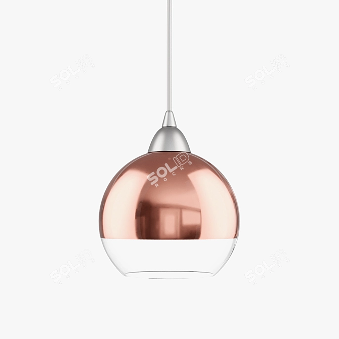 Globe Copper Pendant Light 3D model image 3