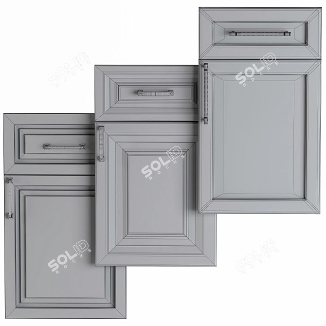 Versatile Cabinet Door Set 3D model image 2