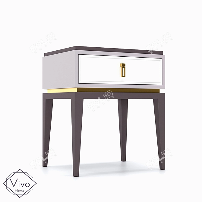 Mansouri Bedside Table: Elegant Design 3D model image 5