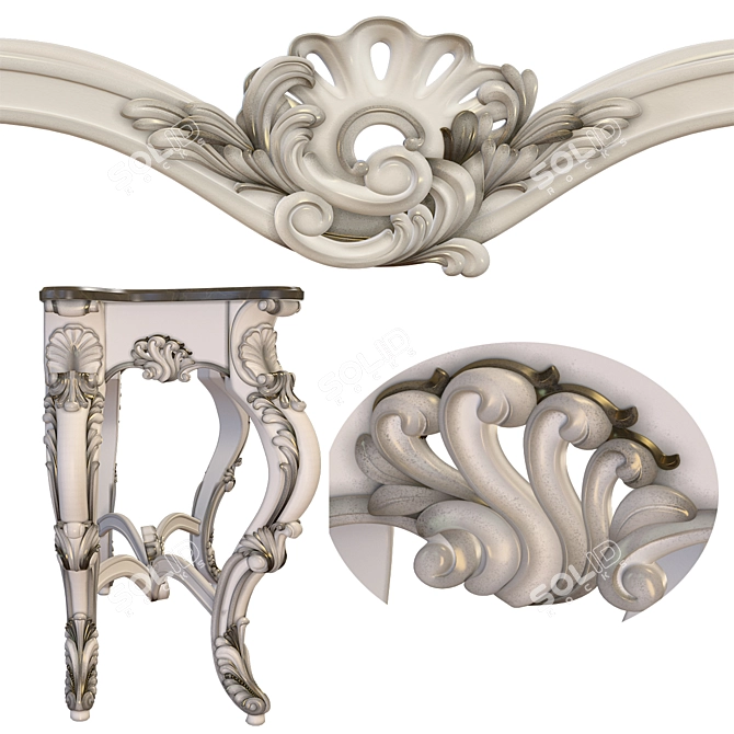 Vimercati Italian Console: Luxury Classic Design 3D model image 3