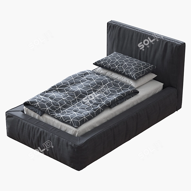 Modern Single Bed: Corona 3D 3D model image 2