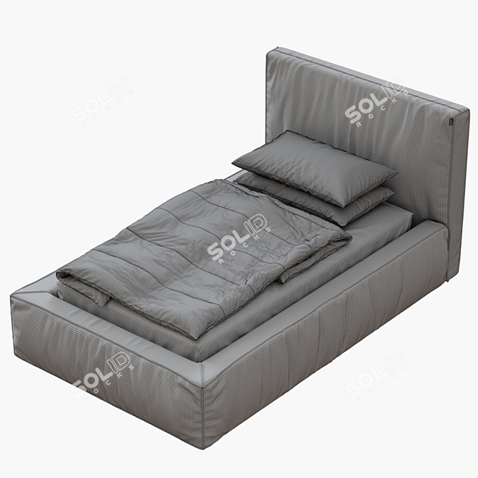 Modern Single Bed: Corona 3D 3D model image 5