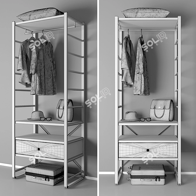 IKEA Elvarli 2 Set - Modern Storage Solution 3D model image 5