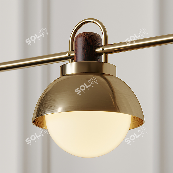 Sleek Arc Hanging Light 3D model image 3