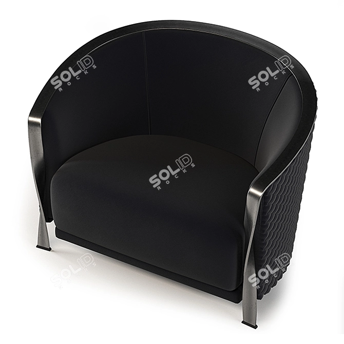 Luxury Armchair: Rugiano Collection 3D model image 3