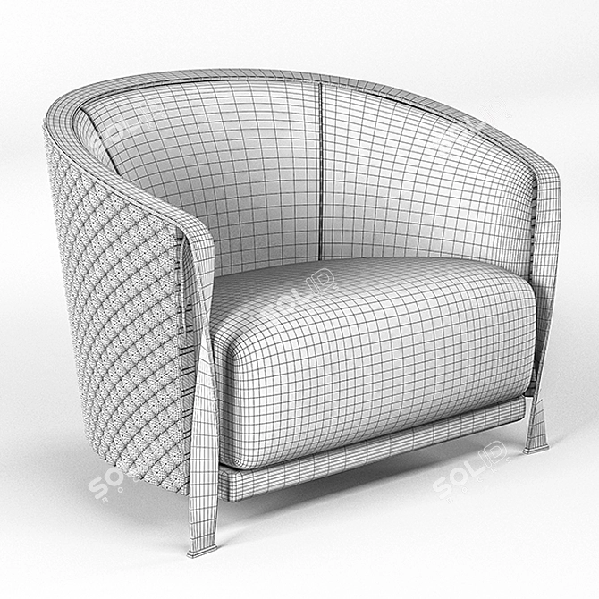 Luxury Armchair: Rugiano Collection 3D model image 5