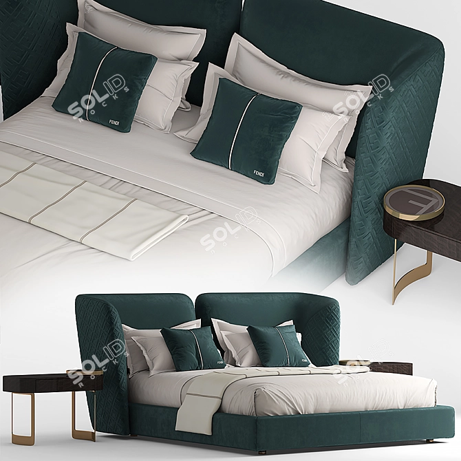 Fendi Ceasar Bed 3D model image 1