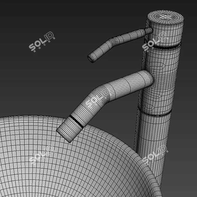 Elegant Glass Sink 3D model image 4