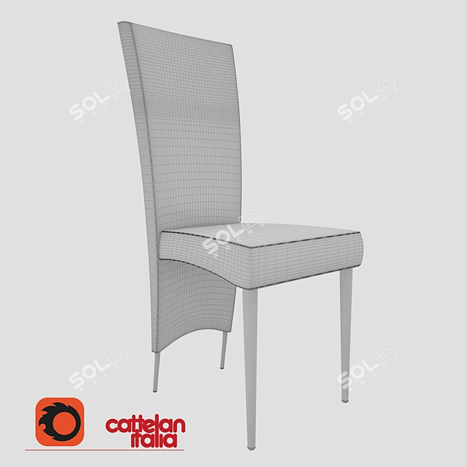 Elegant Elenoire Chair: Italian Sophistication 3D model image 3