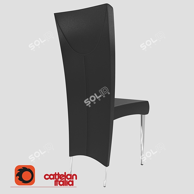 Elegant Elenoire Chair: Italian Sophistication 3D model image 4