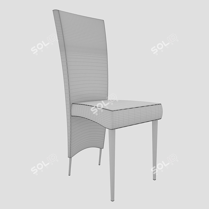 Elegant Elenoire Chair: Italian Sophistication 3D model image 8