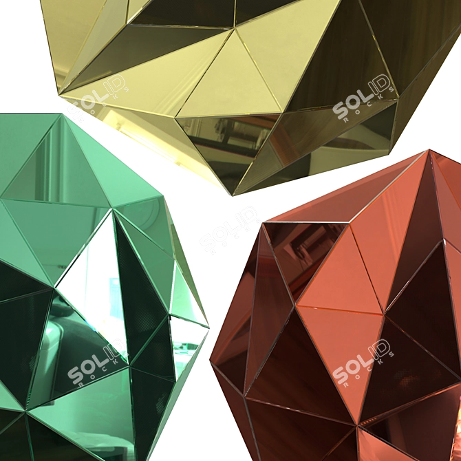 Topanga Triangle Glass Mirror 3D model image 3