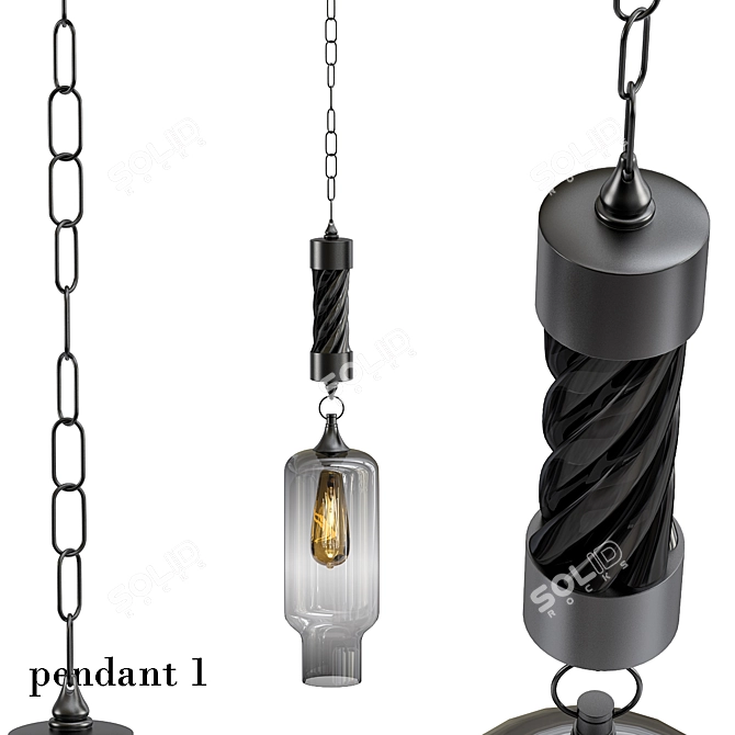 Elegant Pendant Light - 2013 Edition 3D model image 1