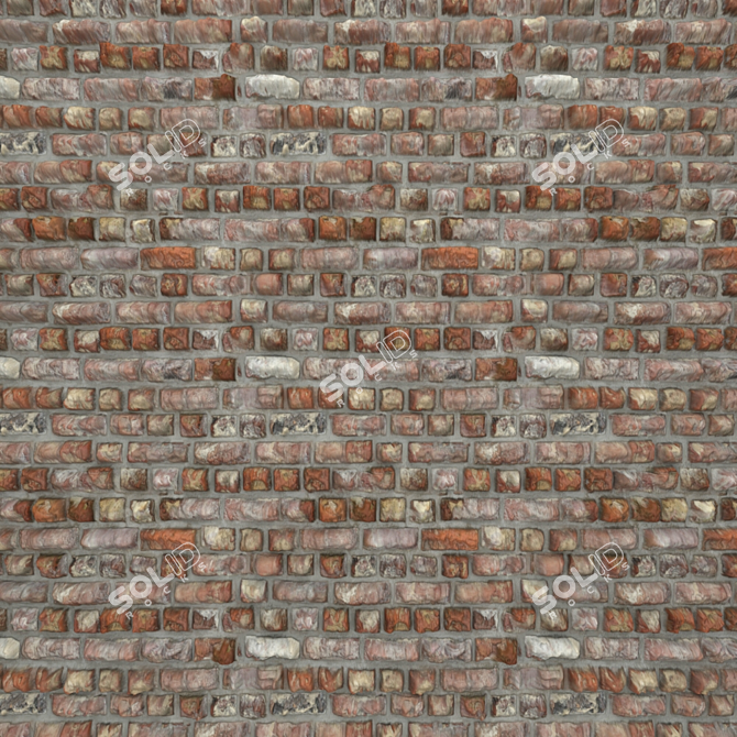 8K PBR Brick Texture 3D model image 1