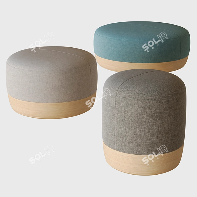 Elegant Egon Pouf: The Perfect Addition 3D model image 2