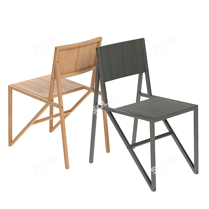 Sleek Single Frame Chair | High Quality Design 3D model image 3