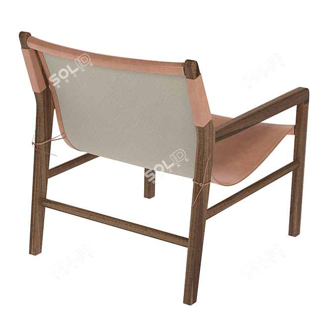 Whiskey Leather Lounge 1: Luxury Armchair 3D model image 3