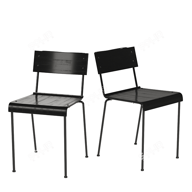 Modern Stride Side Chair: Industry West 3D model image 2