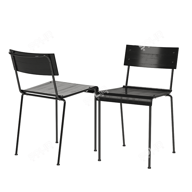 Modern Stride Side Chair: Industry West 3D model image 3