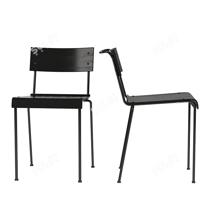 Modern Stride Side Chair: Industry West 3D model image 4