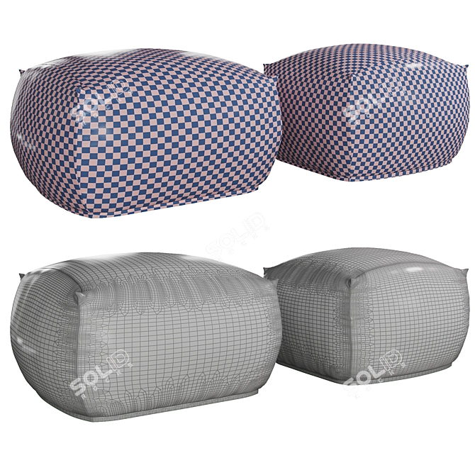 Tonin Casa Truly Pouf - Chic and Versatile 3D model image 4