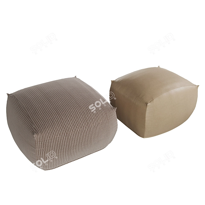 Tonin Casa Truly Pouf - Chic and Versatile 3D model image 5