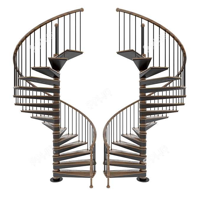 Classic Staircase 3D Model 3D model image 1