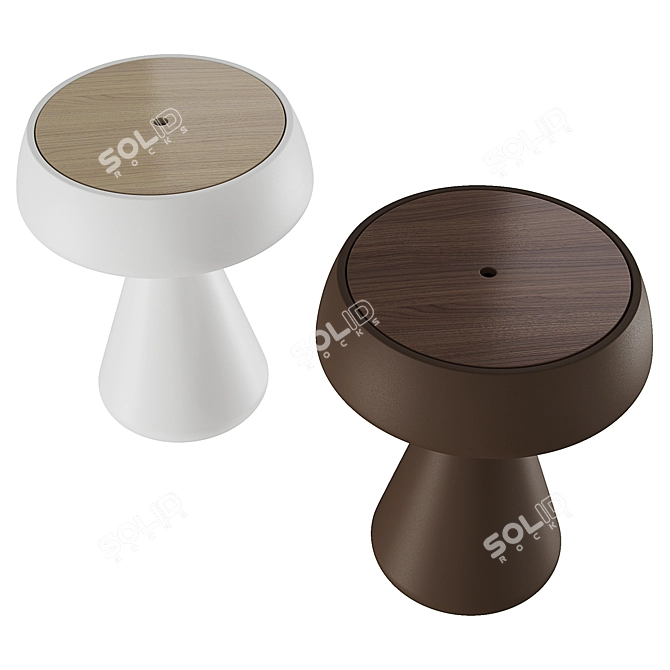 Sleek Maki Table - d-42, h-51 cm 3D model image 2