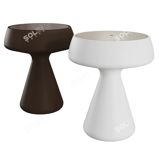 Sleek Maki Table - d-42, h-51 cm 3D model image 3