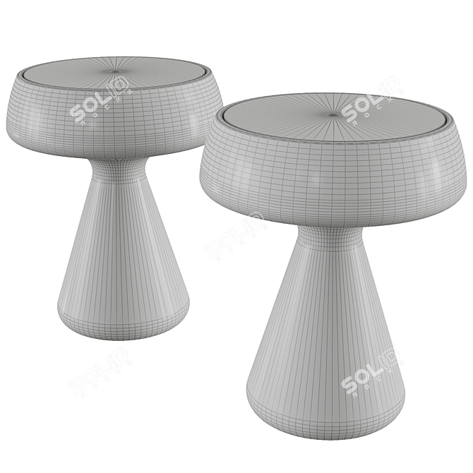 Sleek Maki Table - d-42, h-51 cm 3D model image 5