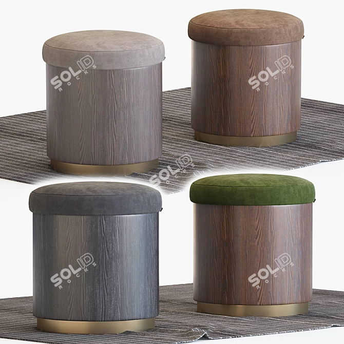 Lune Stools: Versatile and Chic 3D model image 1