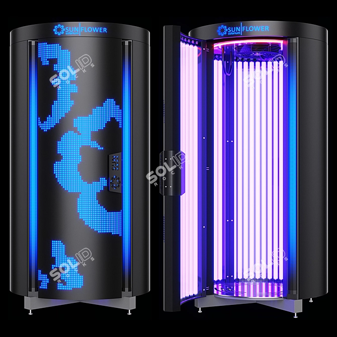 Sunflower V50 Vertical Tanning Bed 3D model image 1