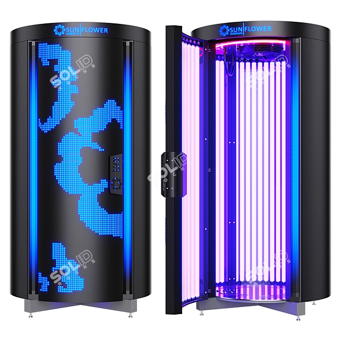 Sunflower V50 Vertical Tanning Bed 3D model image 6