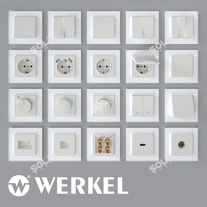 Werkel Pearl Switches: Stylish and Reliable 3D model image 1