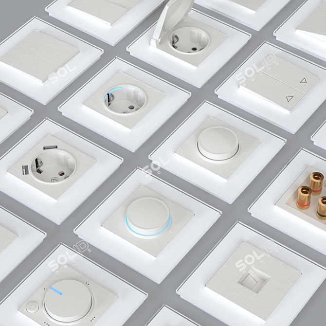 Werkel Pearl Switches: Stylish and Reliable 3D model image 2