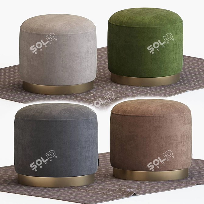 Versatile Lune Stools: Stylish & Functional 3D model image 1