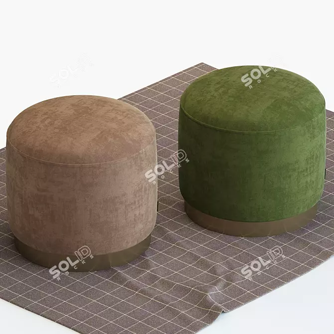 Versatile Lune Stools: Stylish & Functional 3D model image 2