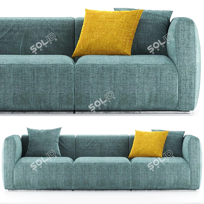 Modern Poliform Shangai Sofa 3D model image 1