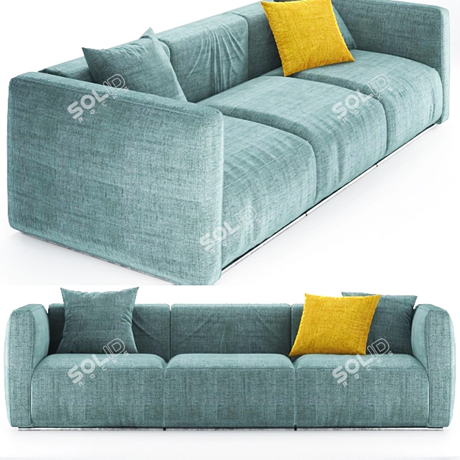 Modern Poliform Shangai Sofa 3D model image 2