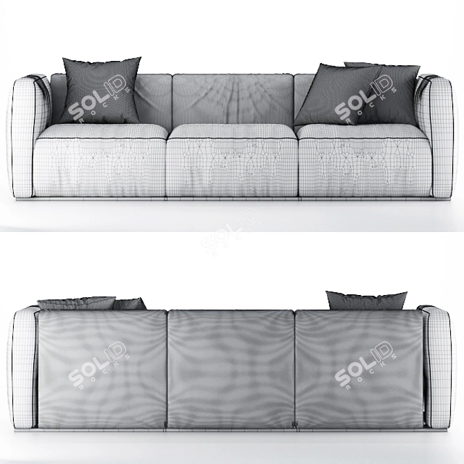 Modern Poliform Shangai Sofa 3D model image 3