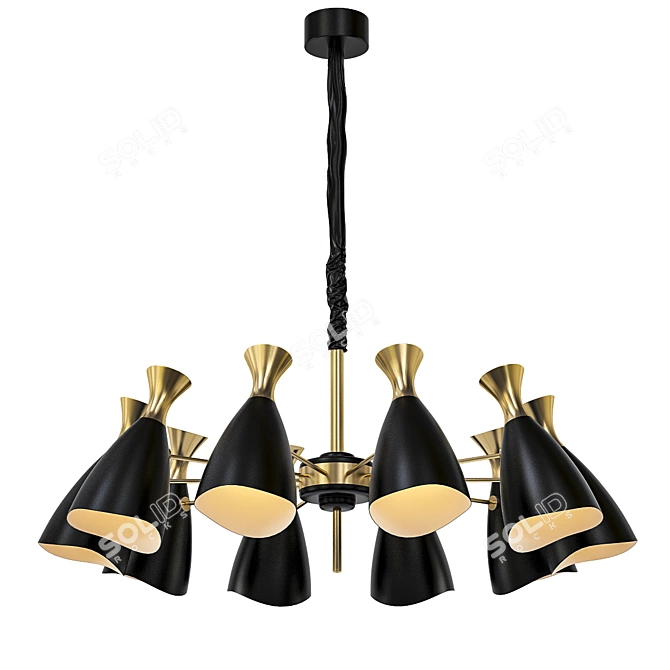 Elegant Duke Pendant Chandelier 3D model image 1