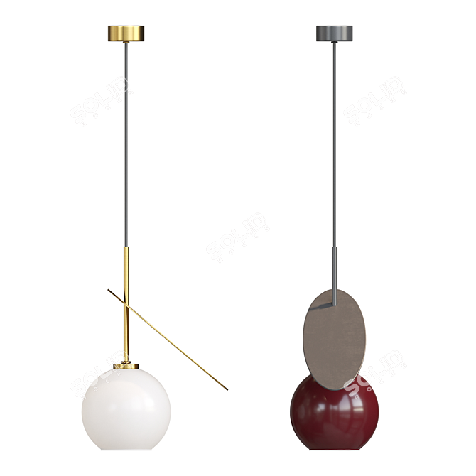 Cherry Glass Pendant Lamp 3D model image 3