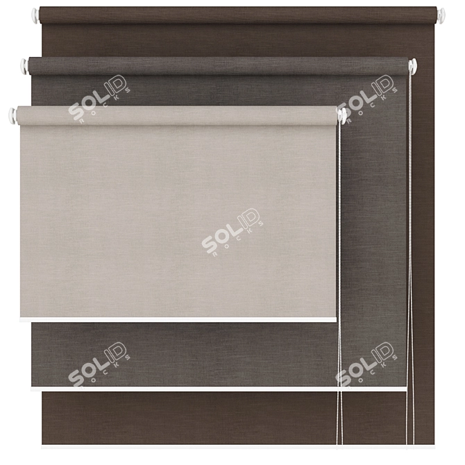 Customizable Roller Blinds 3D model image 3