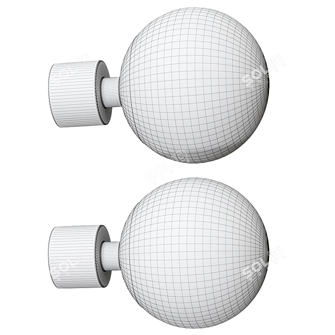 Elegant Pawn Wall & Ceiling Lamp 3D model image 2