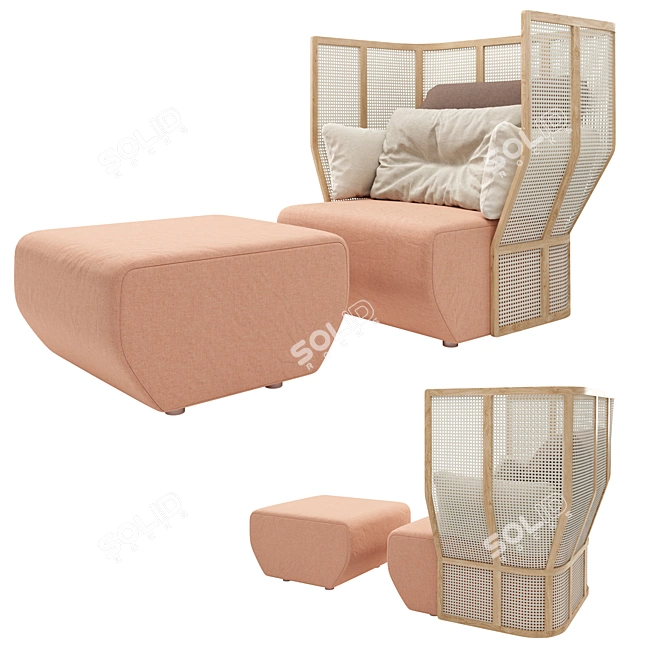 Xistera Comfort Chair: Modern Elegance for Your Space 3D model image 1