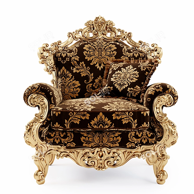 Luxury Villa Venezia Armchair 3D model image 1