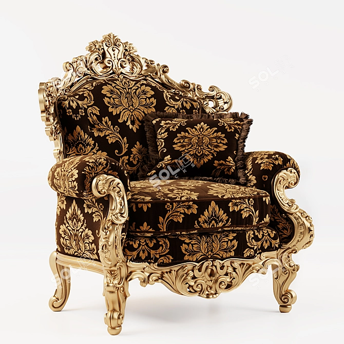 Luxury Villa Venezia Armchair 3D model image 2