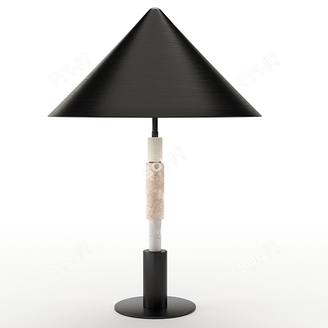 Sleek Stacked Table Lamp 3D model image 1